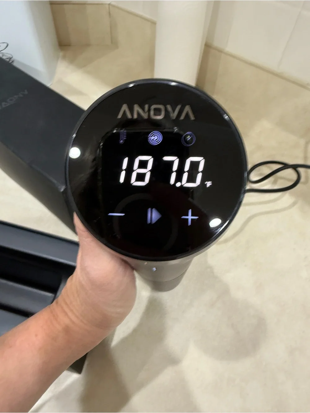 ANOVA Nano Black Immersion Circulator Sous Vide Precision Cooker